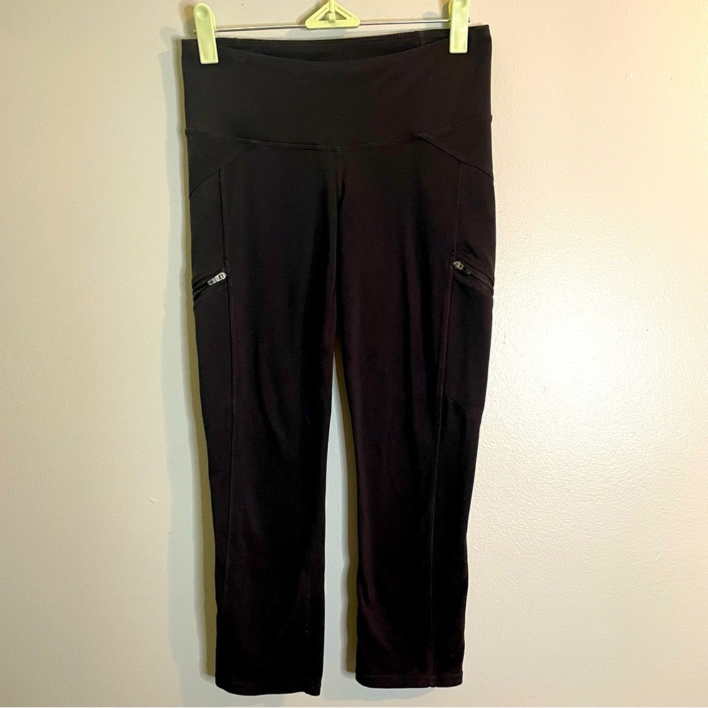 Athleta Metro Drifter Tight Leggings Black Zipper Pockets Womens XS - Picture 1 of 11